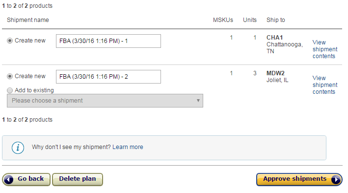 Approve Shipments