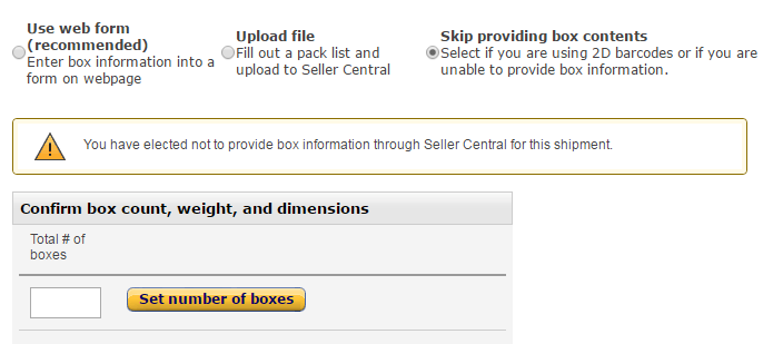 Set Number of Boxes