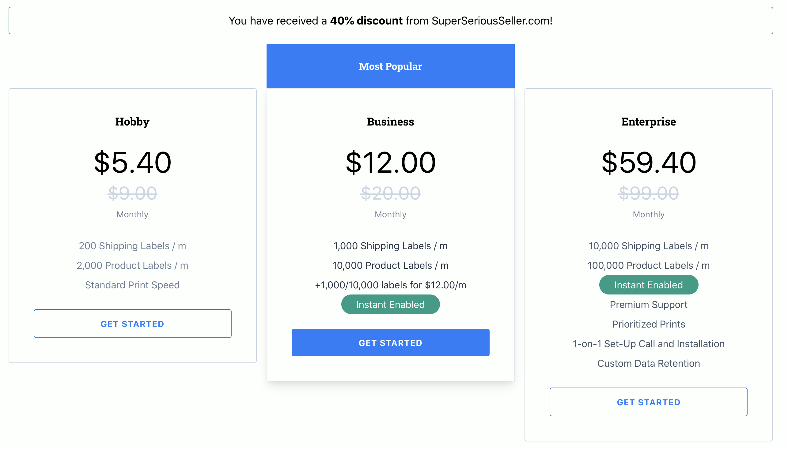 AZLabels Pricing Plans